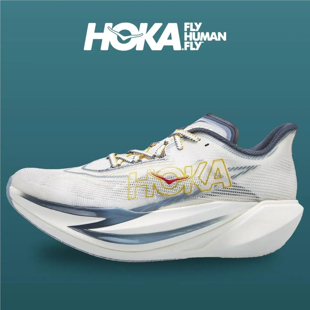 Hoka shoes - Cielo X1 3 0 - Cielo - 1171927-AYL - Alabaster/Yellow Gold 6