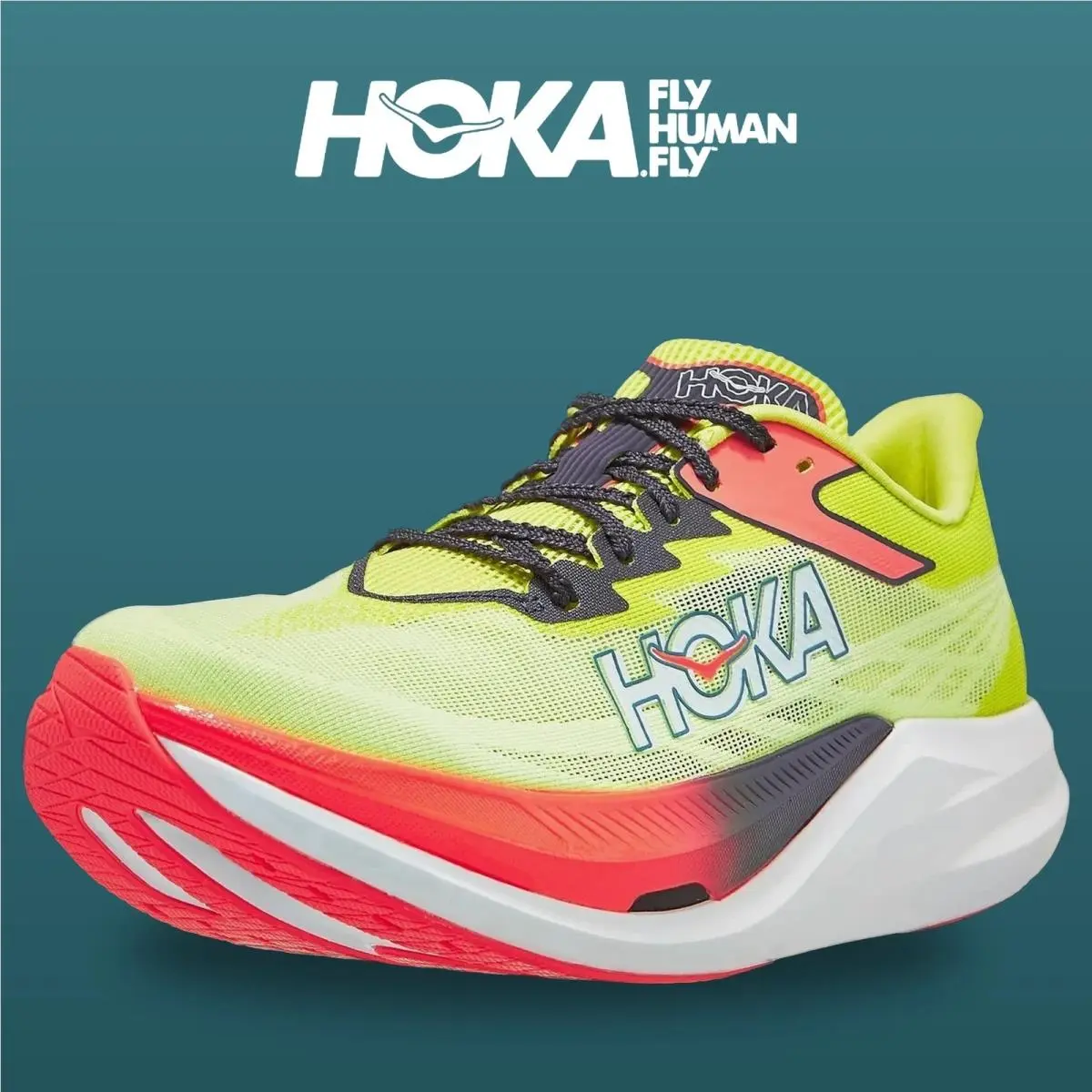 Hoka shoes - Rocket X 3 - Rocket - 1168724-NZS - Neon Yuzu/Squid Ink 7