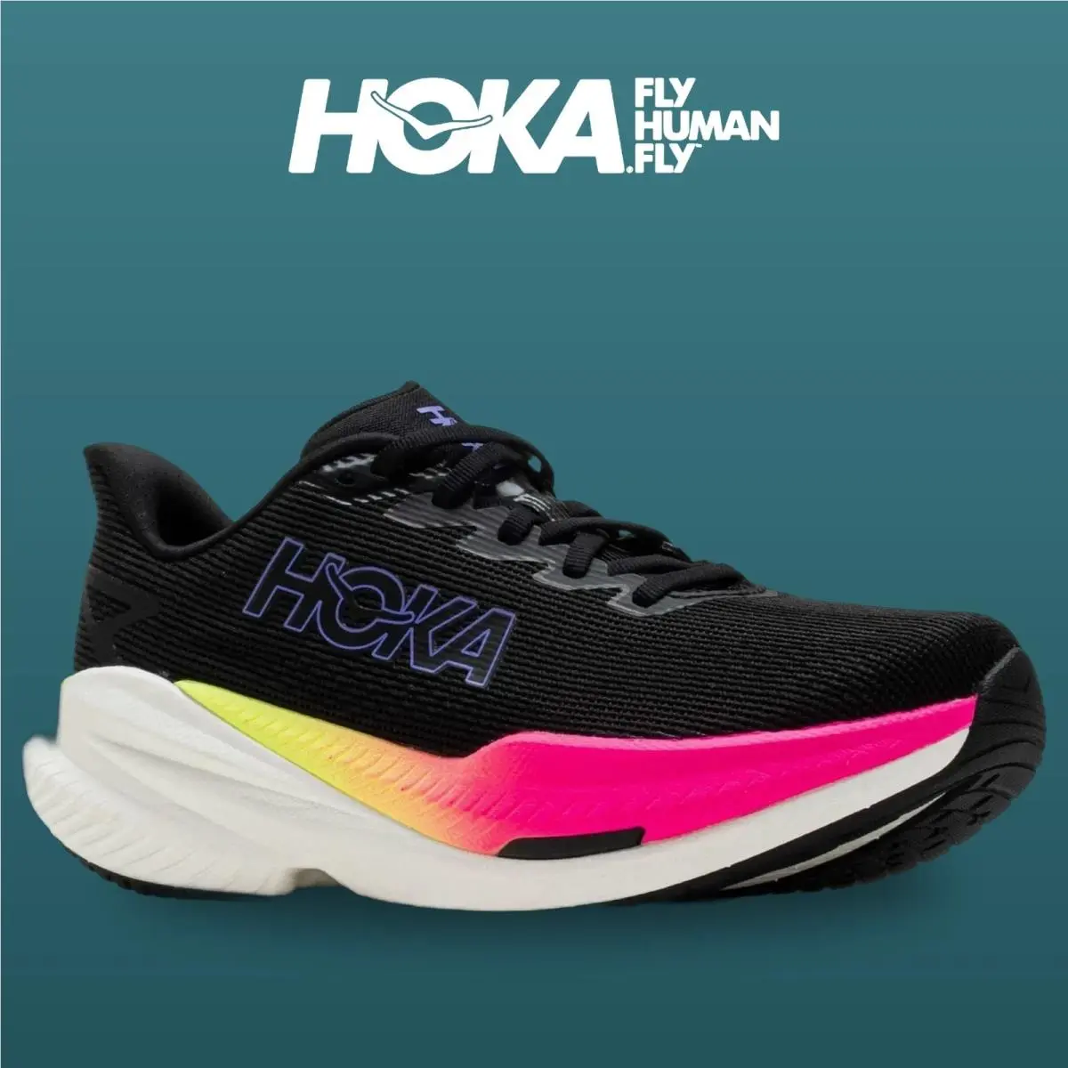 Hoka shoes - Mach X 3 - Mach - 1168720-BNNN - Black/Neon Nebula 10
