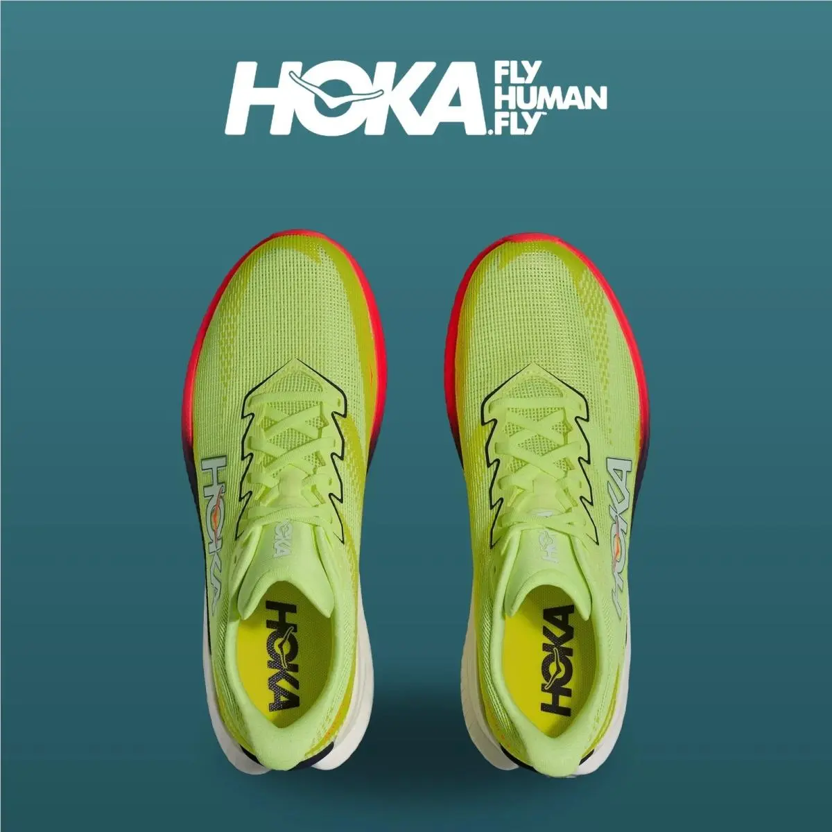 Hoka shoes - Mach X 3 - Mach - 1168720-NZS - Neon Yuzu/Squid Ink 0