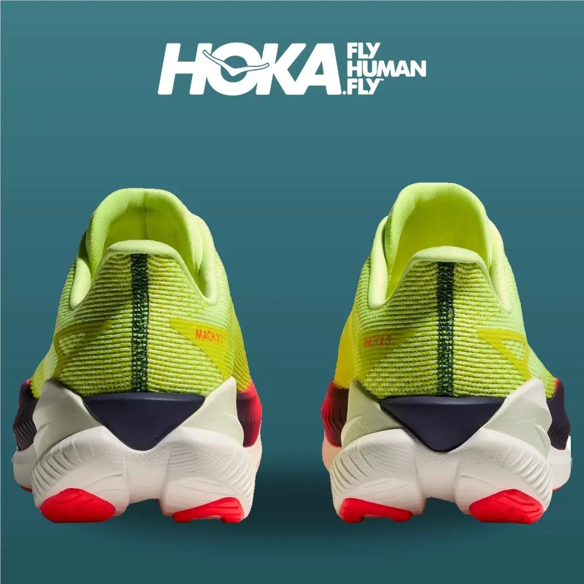 Hoka shoes - Mach X 3 - Mach - 1168720-NZS - Neon Yuzu/Squid Ink 3
