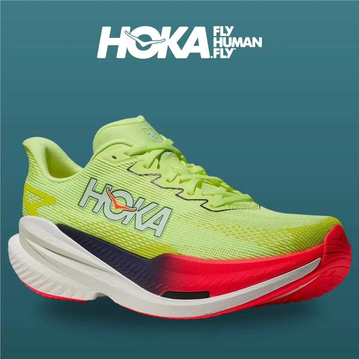 Hoka shoes - Mach X 3 - Mach - 1168720-NZS - Neon Yuzu/Squid Ink 4