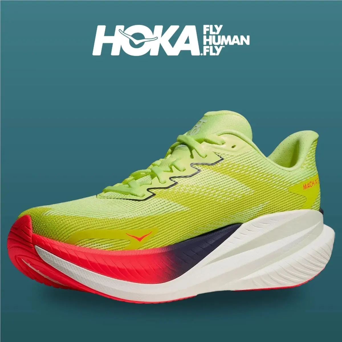 Hoka shoes - Mach X 3 - Mach - 1168720-NZS - Neon Yuzu/Squid Ink 5