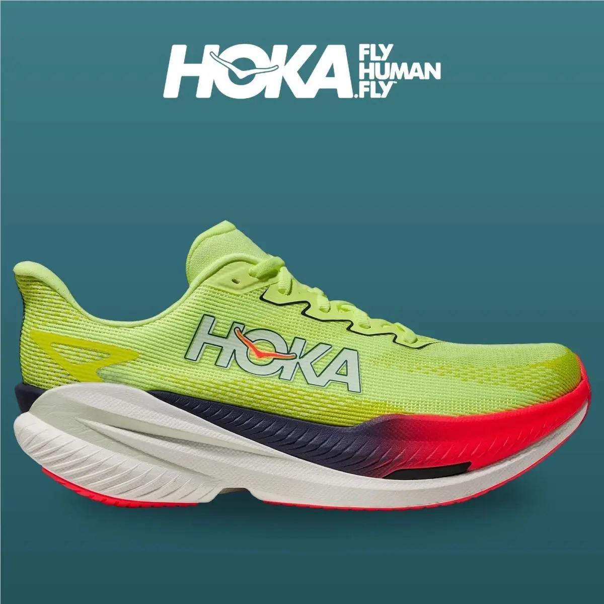 Hoka shoes - Mach X 3 - Mach - 1168720-NZS - Neon Yuzu/Squid Ink 8