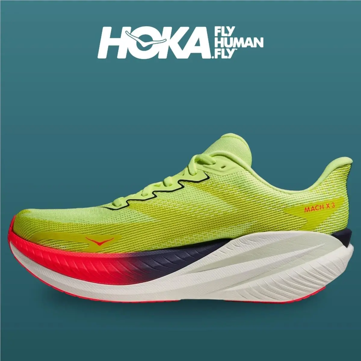 Hoka shoes - Mach X 3 - Mach - 1168720-NZS - Neon Yuzu/Squid Ink 11