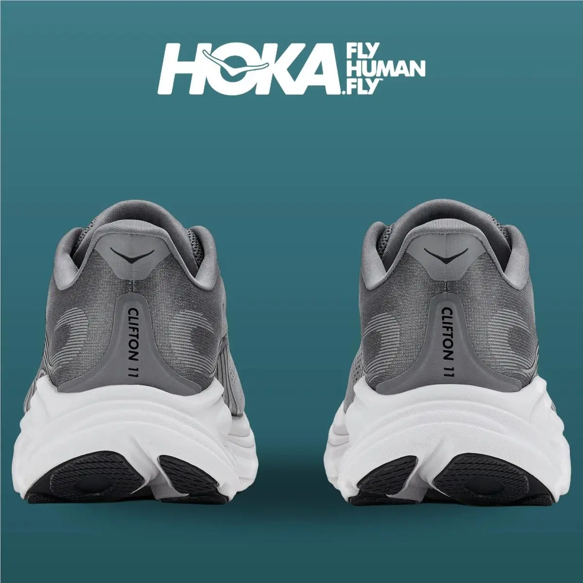 Hoka shoes - Clifton 11 - Clifton - 1176572-GCTC - Galactic Grey/Stellar Grey 3