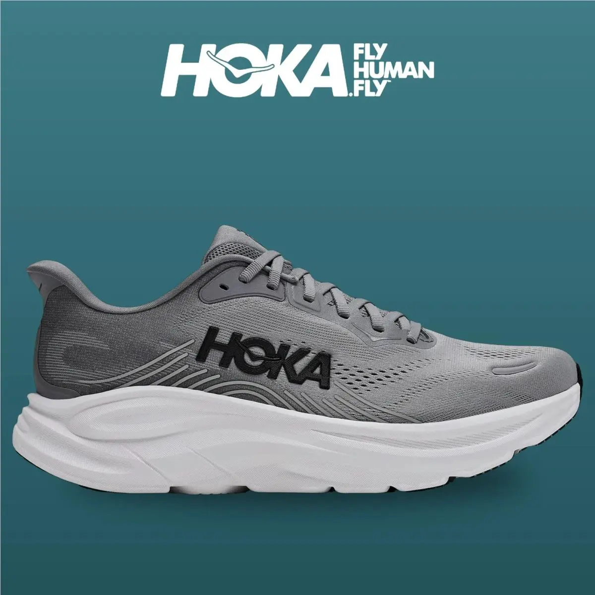 Hoka shoes - Clifton 11 - Clifton - 1176572-GCTC - Galactic Grey/Stellar Grey 8