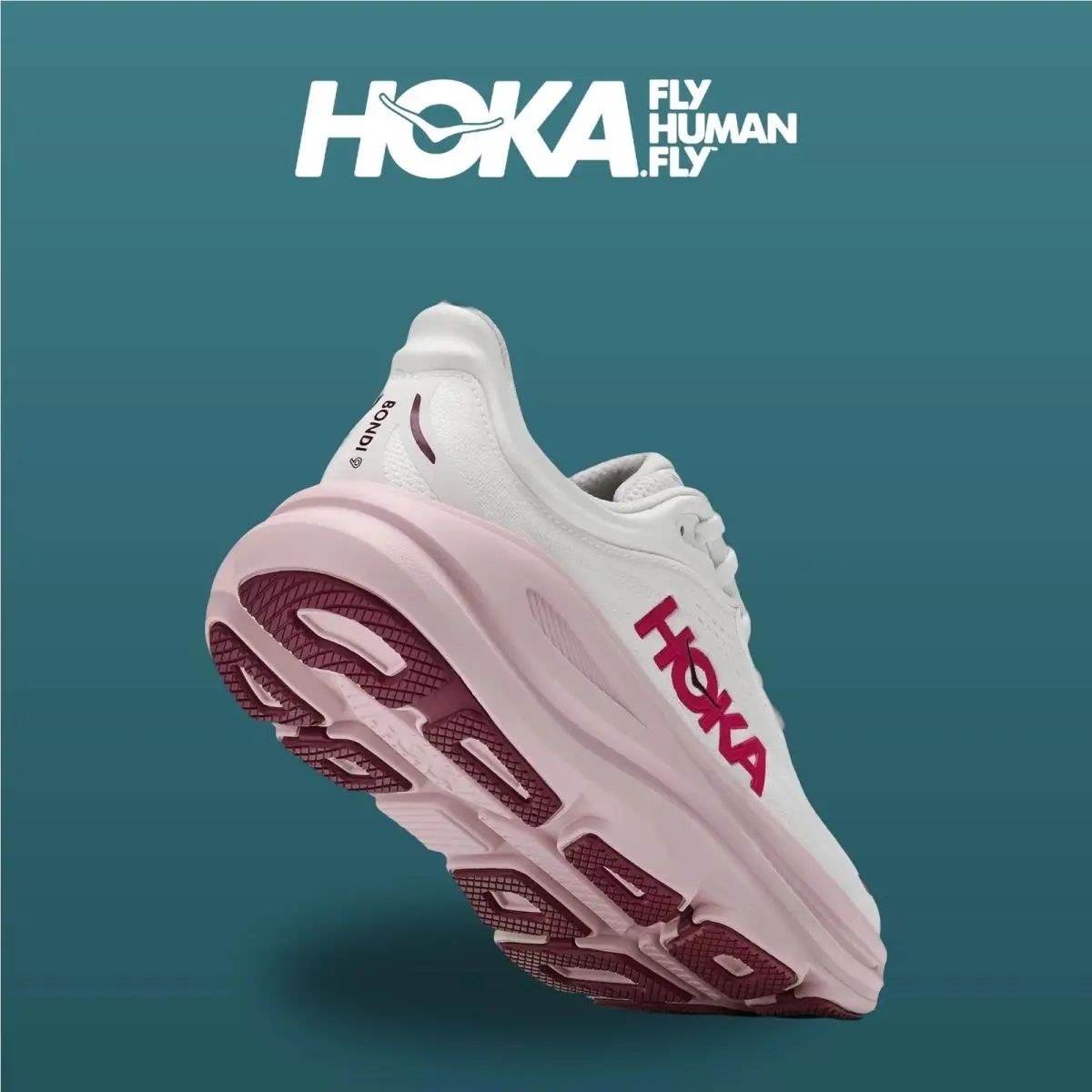 Hoka shoes - Bondi 9 - Bondi - 1162012-WKP - White/Pink Opal 5