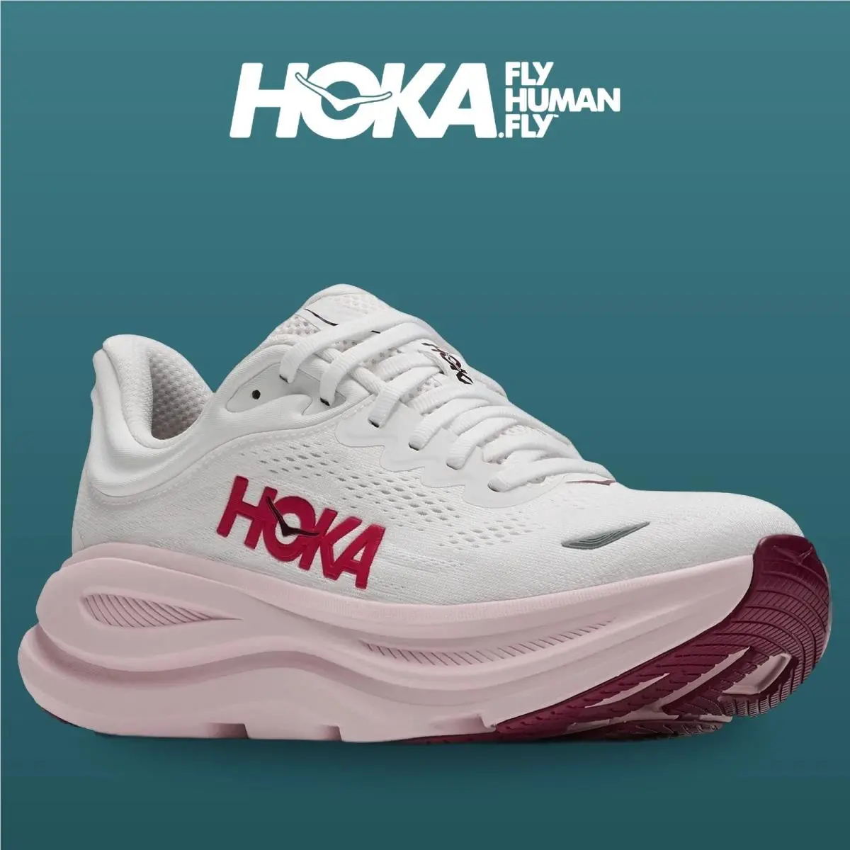 Hoka shoes - Bondi 9 - Bondi - 1162012-WKP - White/Pink Opal 15