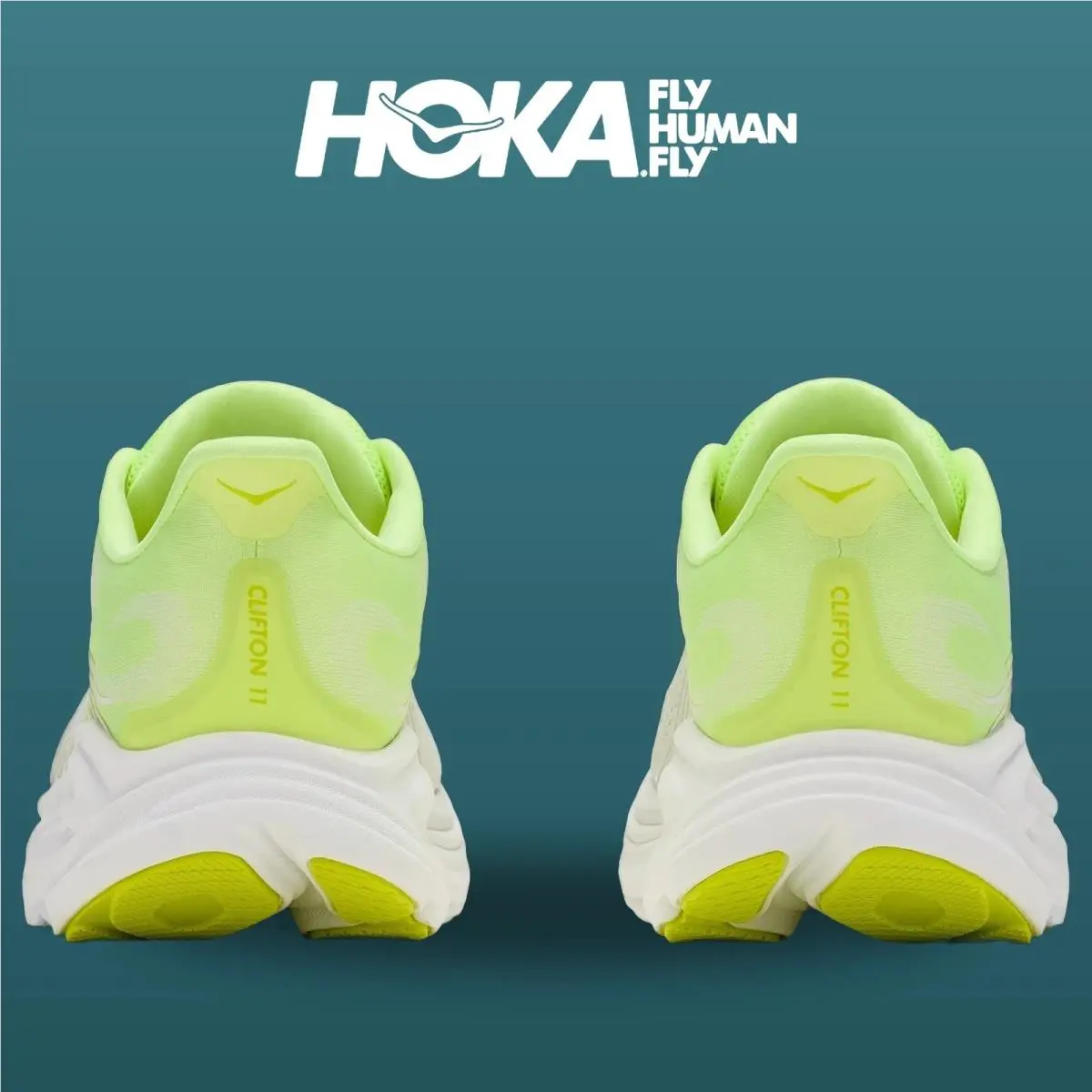 Hoka shoes - Clifton 11 - Clifton - 1176573-NZF - Neon Yuzu/Frost 4