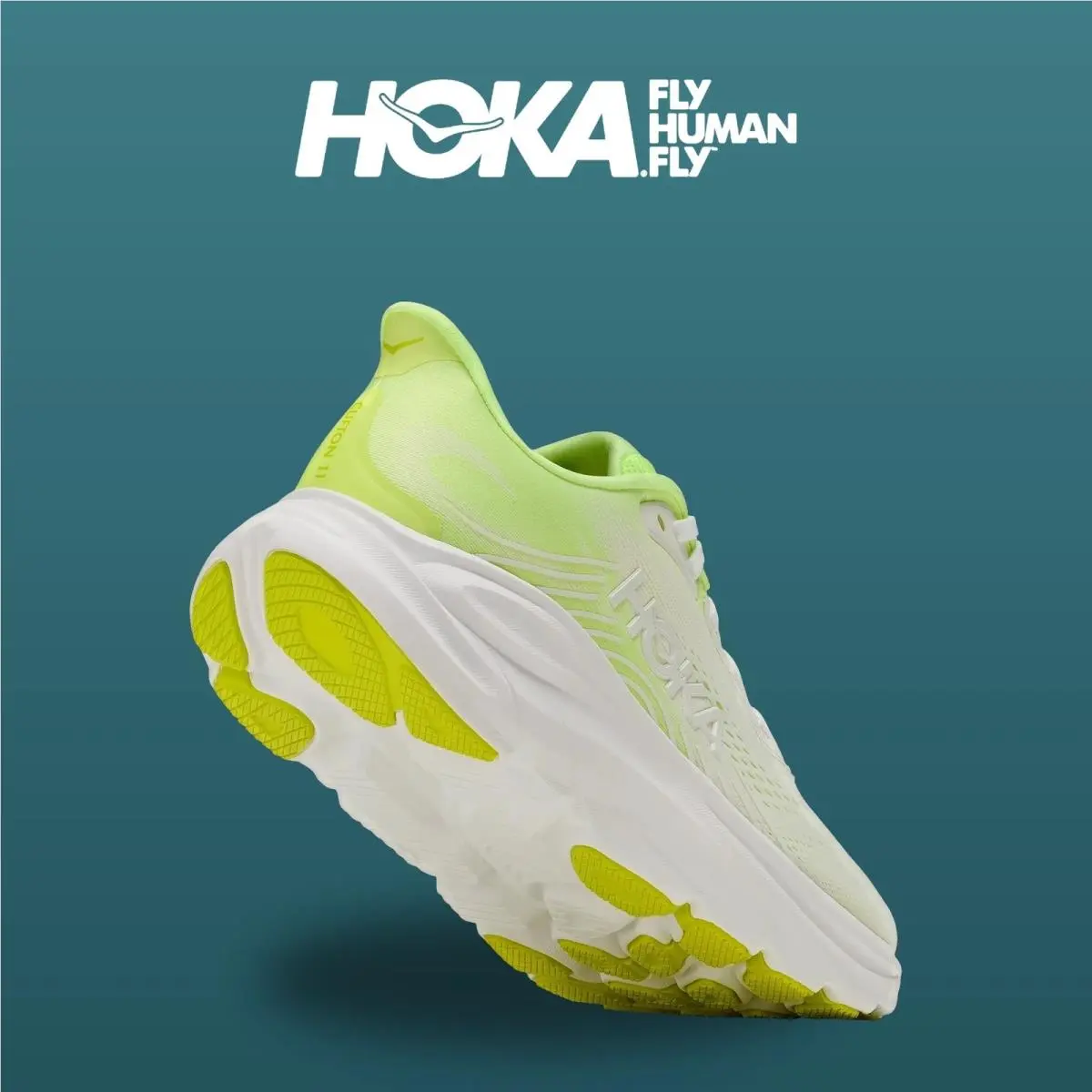 Hoka shoes - Clifton 11 - Clifton - 1176573-NZF - Neon Yuzu/Frost 12