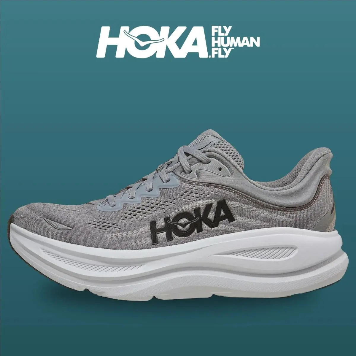 Hoka shoes - HOKA Bondi 9 Extra Wide - 1162011-GCTC - Galactic Grey/Stellar Grey 6