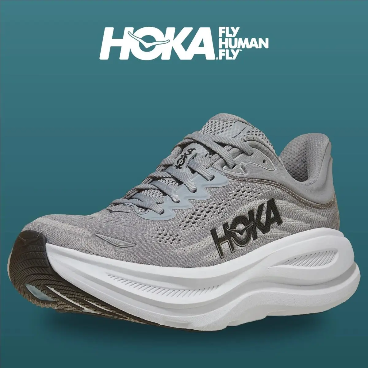 Hoka shoes - HOKA Bondi 9 Extra Wide - 1162011-GCTC - Galactic Grey/Stellar Grey 7