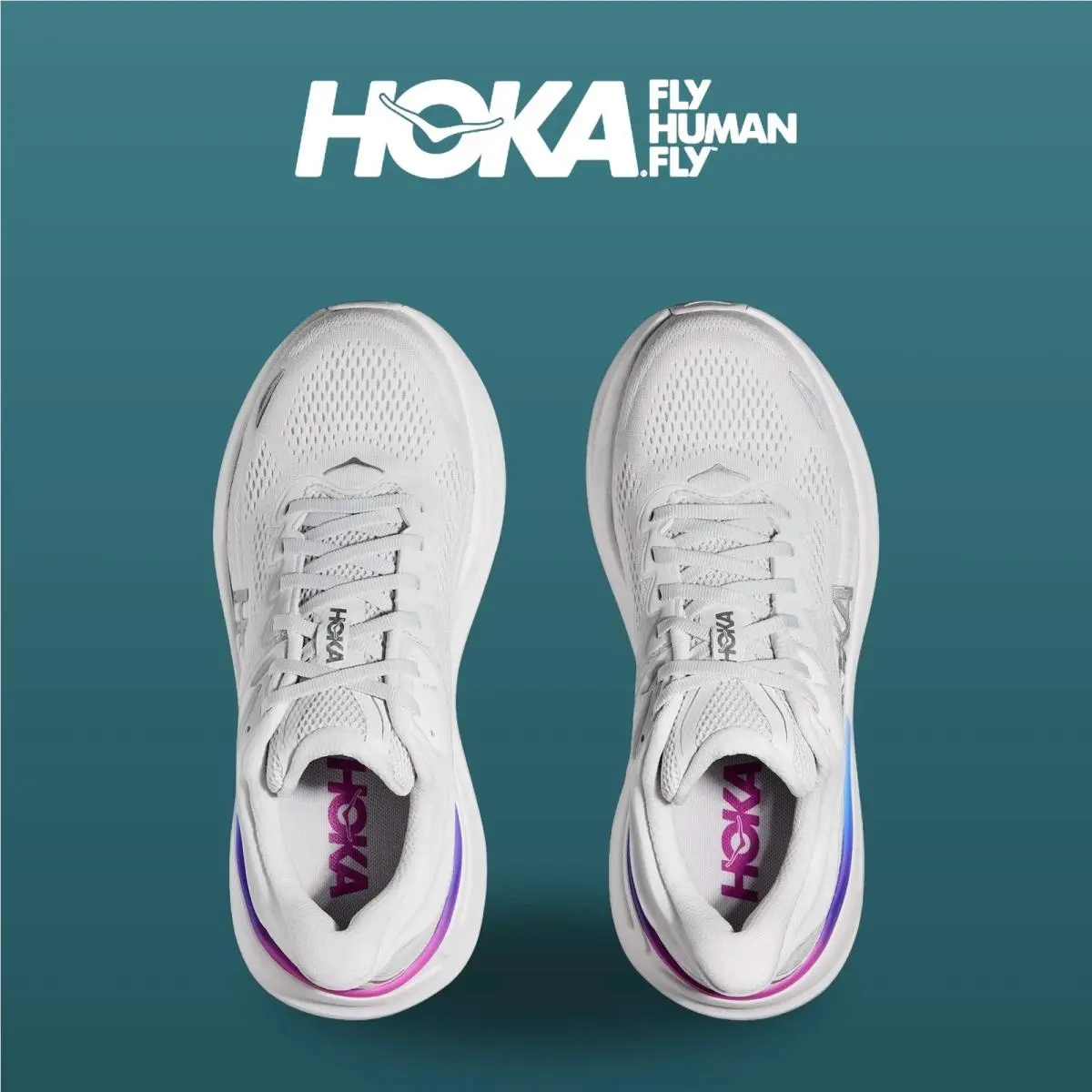 Hoka shoes - HOKA Bondi 9 Wide - Bondi Wide - 1162012-CYWH - Cosmic Grey/White 0