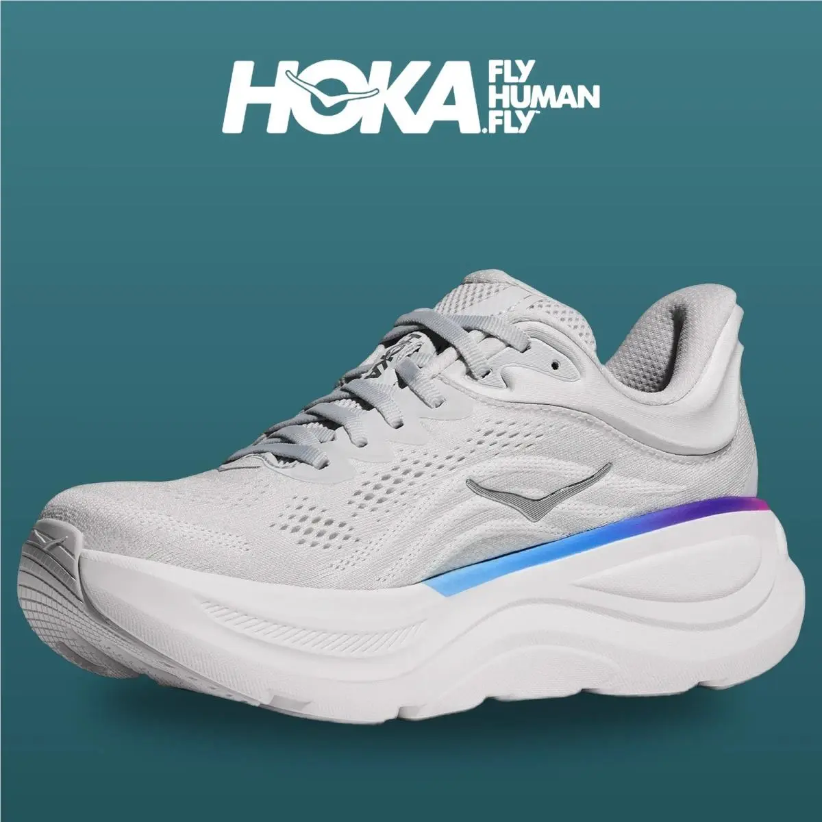 Hoka shoes - HOKA Bondi 9 Wide - Bondi Wide - 1162012-CYWH - Cosmic Grey/White 14
