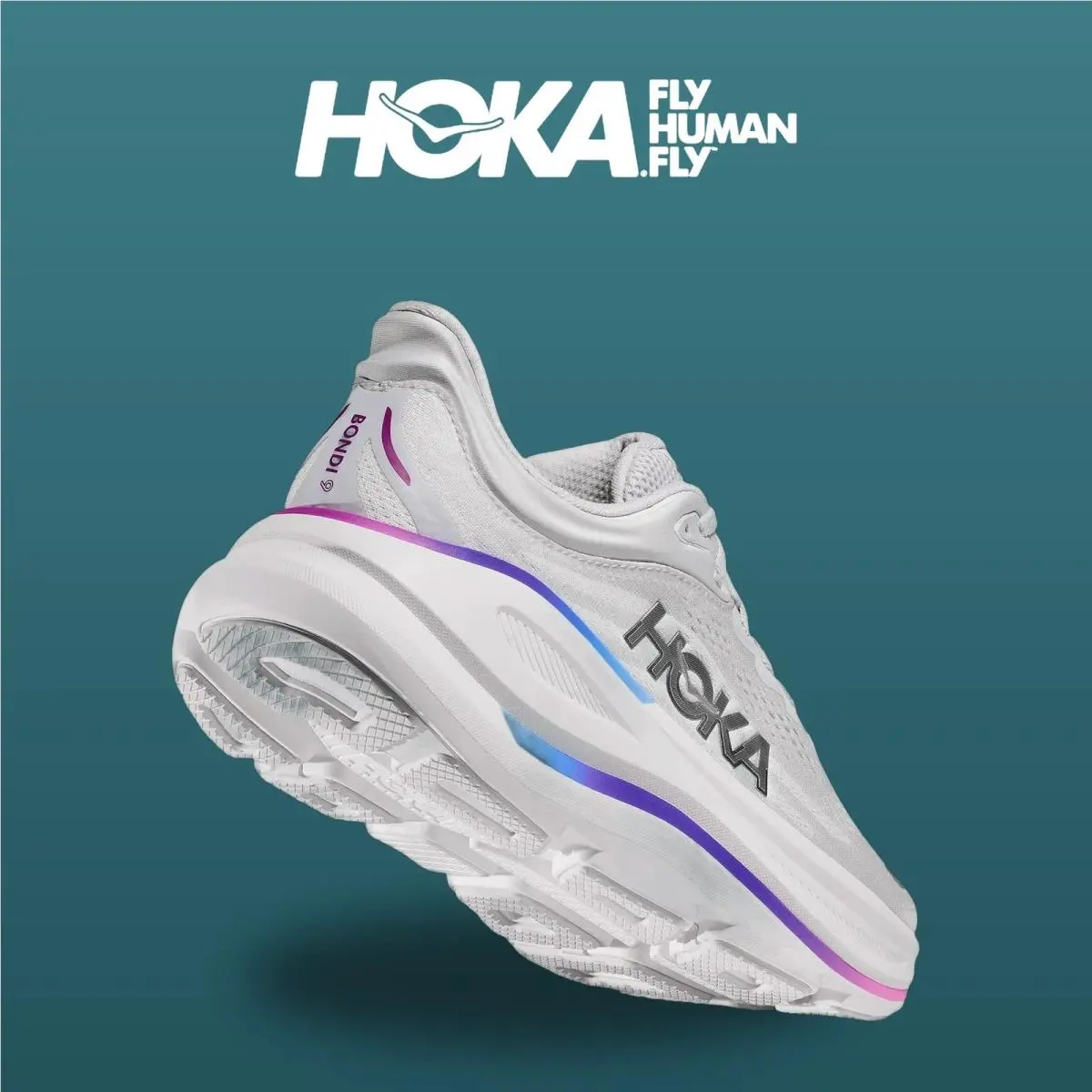 Hoka shoes - HOKA Bondi 9 Wide - Bondi Wide - 1162012-CYWH - Cosmic Grey/White 15