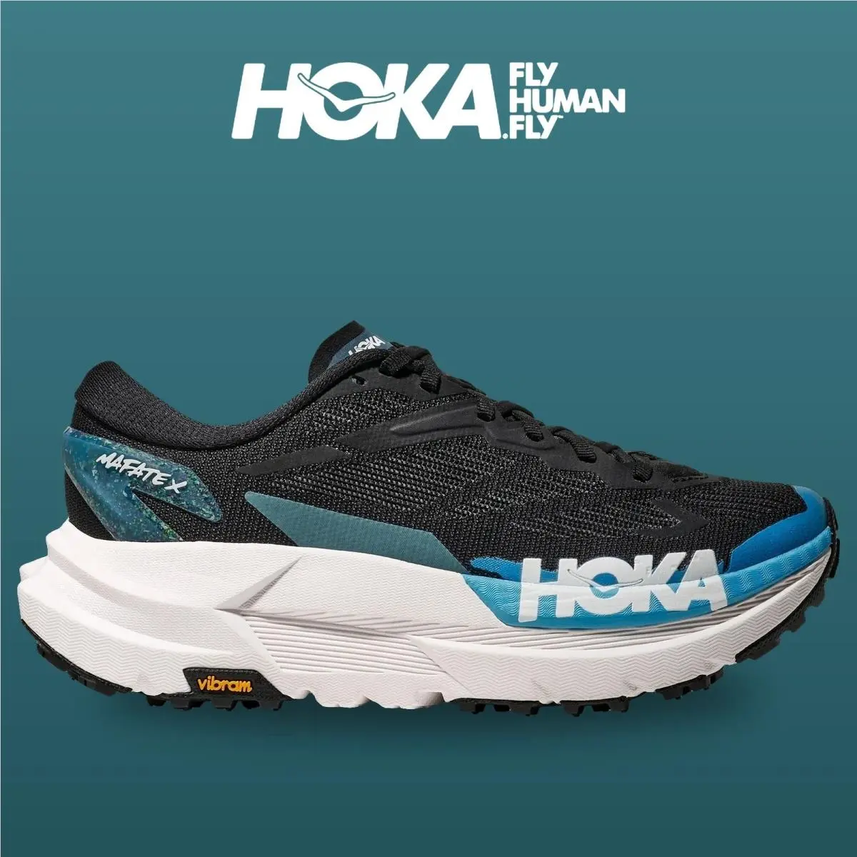 Hoka shoes - Mafate X - Mafate - 1162010-BKSK - Black/Skyward Blue 8