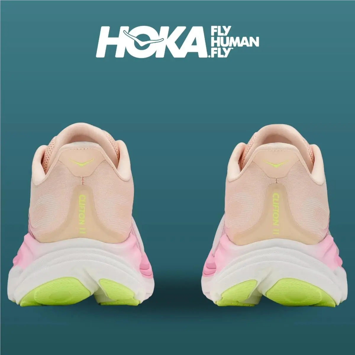 Hoka shoes - Clifton 11 - Clifton - 1176573-TWW - Tangerine Glow/White 12