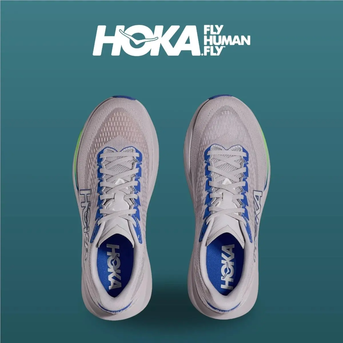 Hoka shoes - Mach 7 - Mach - 1171904-AYCB - Ash Grey/Cobalt Blue 0