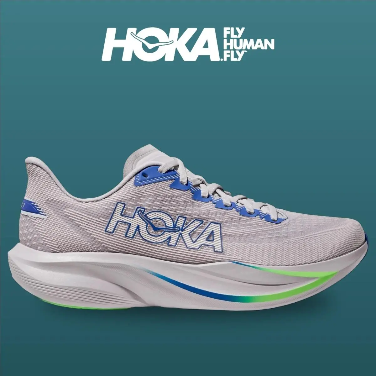 Hoka shoes - Mach 7 - Mach - 1171904-AYCB - Ash Grey/Cobalt Blue 8