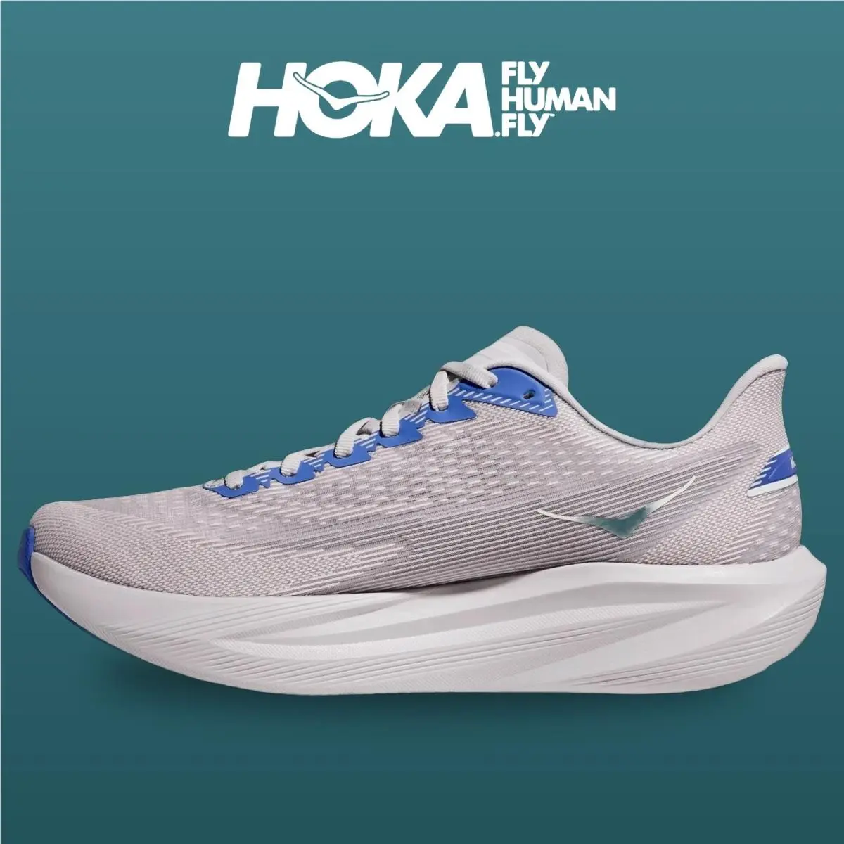 Hoka shoes - Mach 7 - Mach - 1171904-AYCB - Ash Grey/Cobalt Blue 11