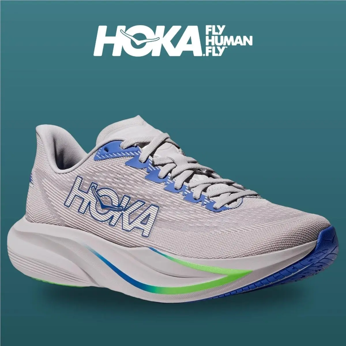 Hoka shoes - Mach 7 - Mach - 1171904-AYCB - Ash Grey/Cobalt Blue 13