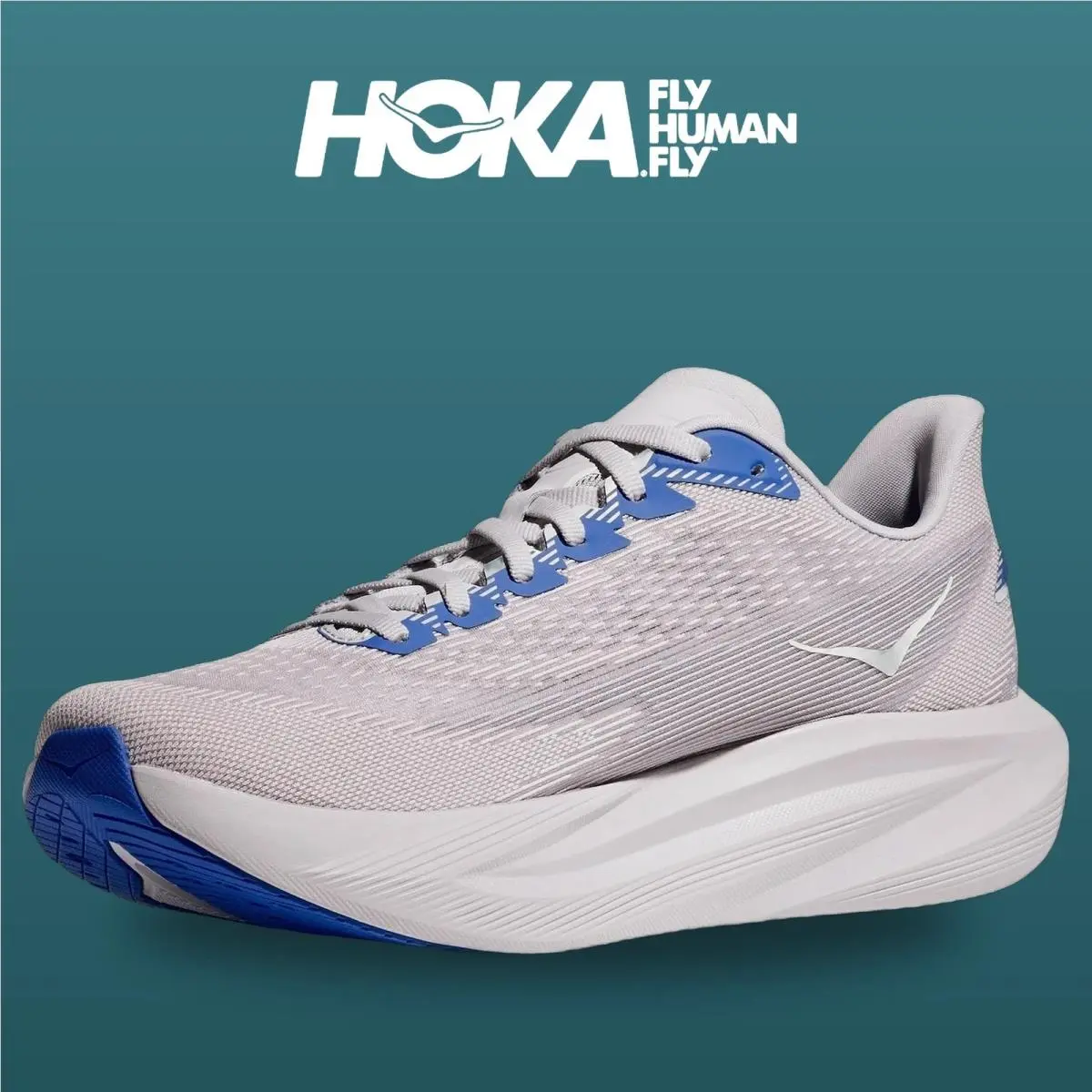 Hoka shoes - Mach 7 - Mach - 1171904-AYCB - Ash Grey/Cobalt Blue 14