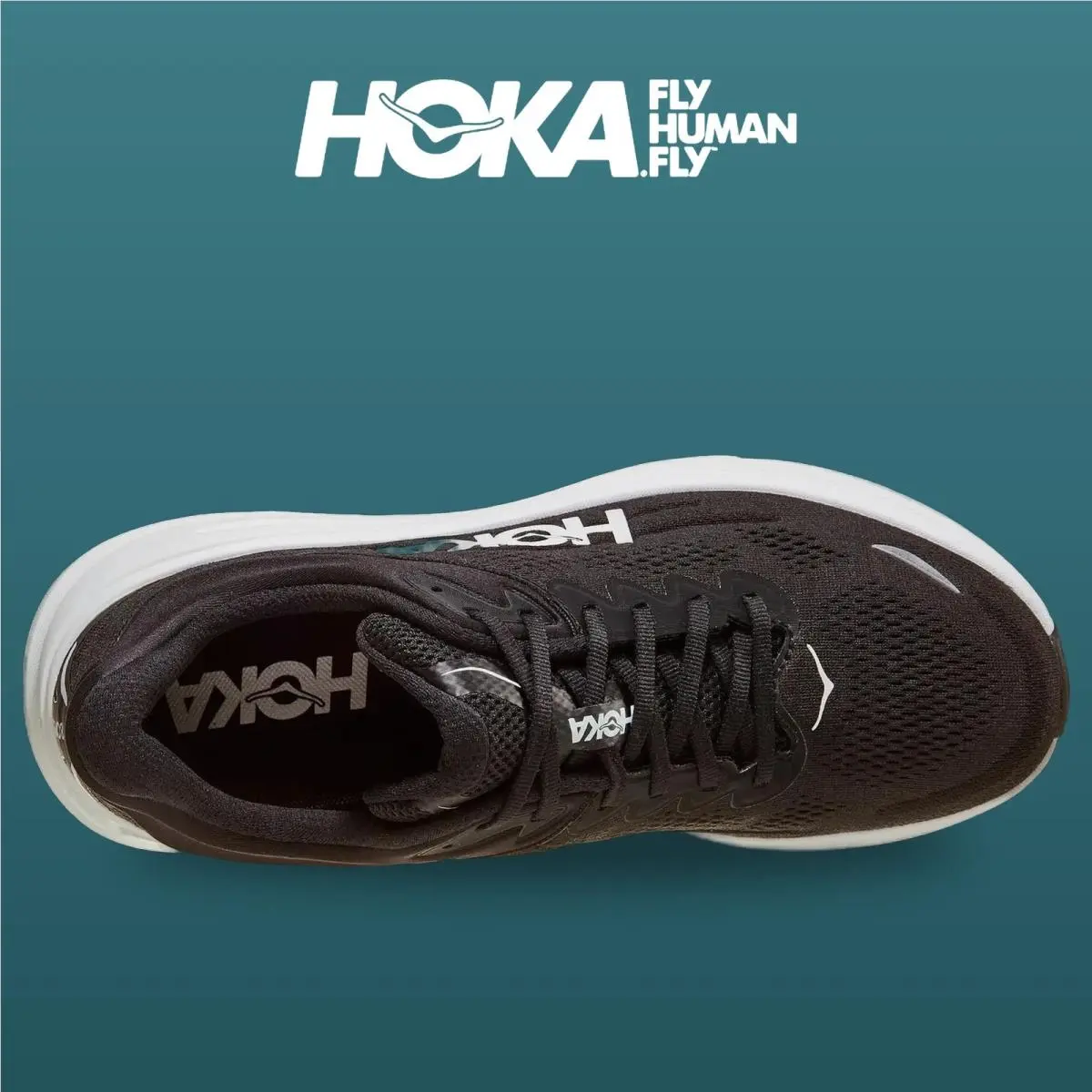 Hoka shoes - HOKA Bondi 9 Wide - Bondi Wide - 1162011-BWHT - Black/White 2