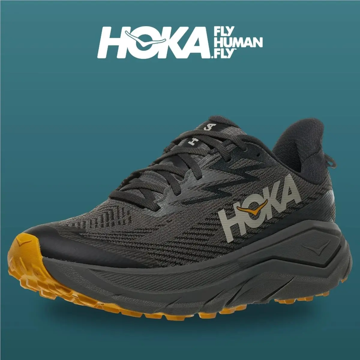 Hoka shoes - Challenger 8 Gtx - Challenger Gtx - 1171958-AYV - Ashpalt/Varsity Yellow 0