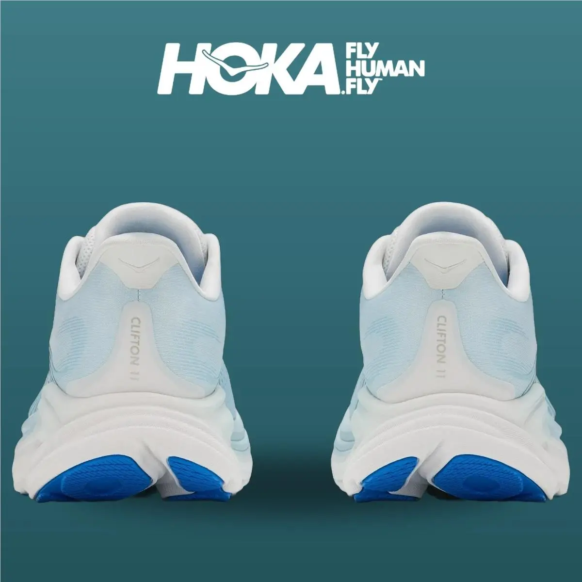 Hoka shoes - Clifton 11 - Clifton - 1176573-FMM - Frost/Glimmering Blue 12