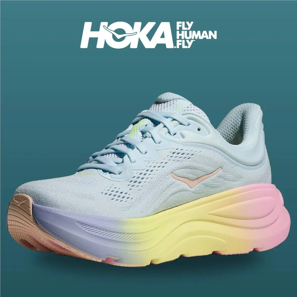 Hoka shoes - Bondi 9 - Bondi - 1162012-GNGB - Glimmering Blue/Overcast 15