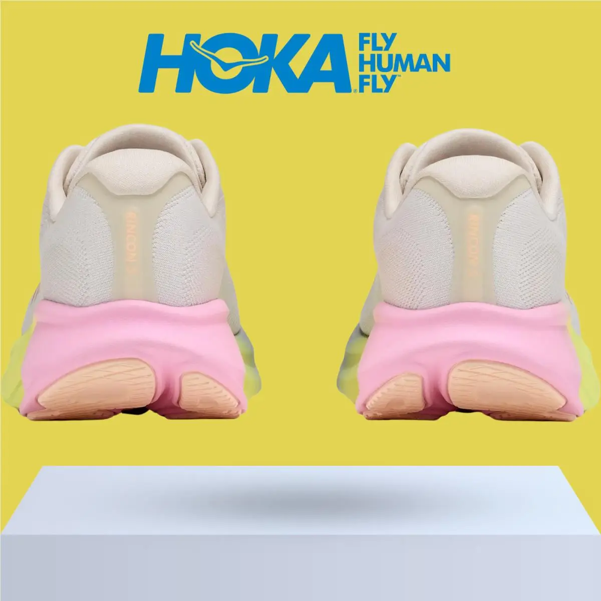Hoka shoes - Hoka One One Rincon 5 - Alabaster/Tangerine Glow 1