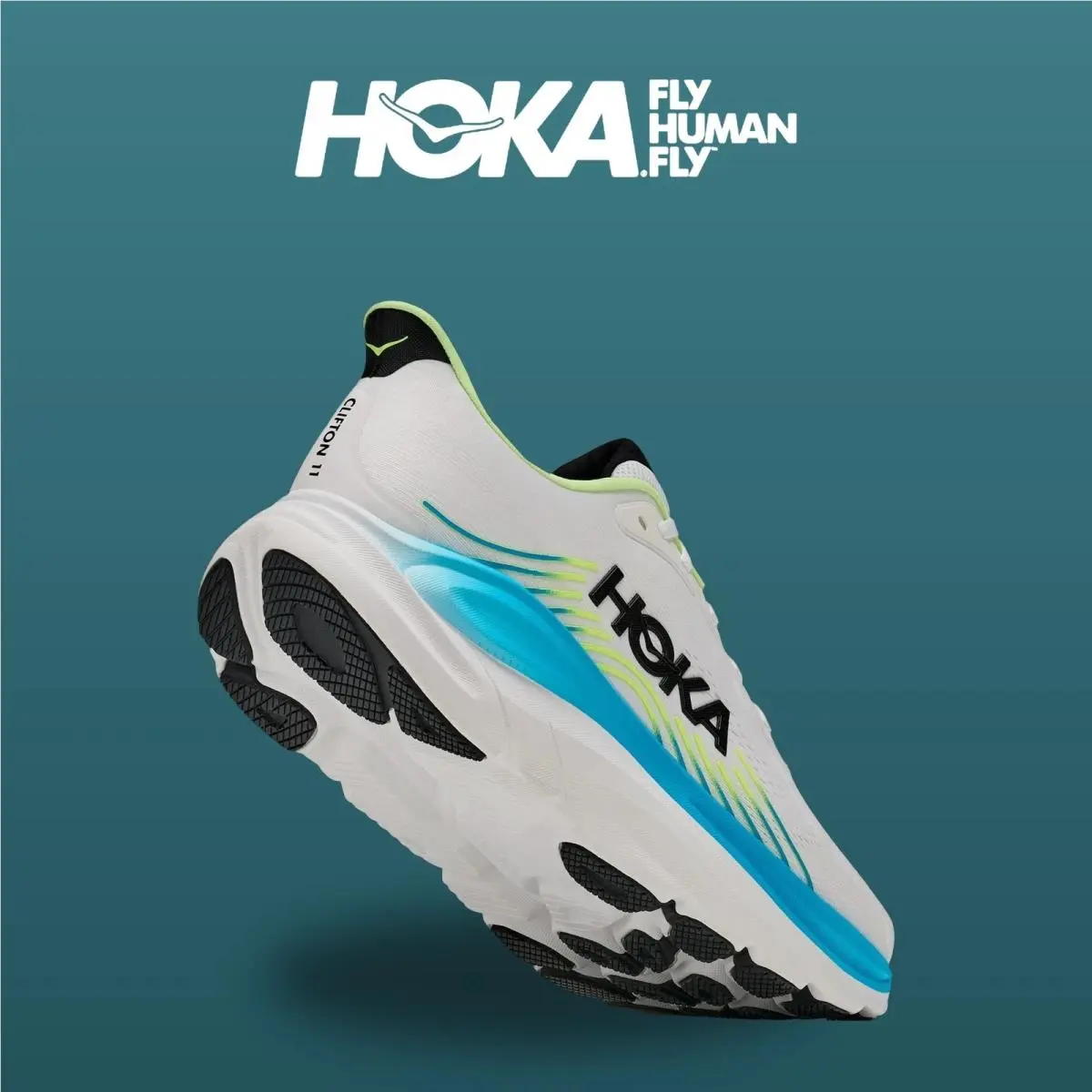 Hoka shoes - Clifton 11 - Clifton - 1176572-FLCK - Frost/Black 15