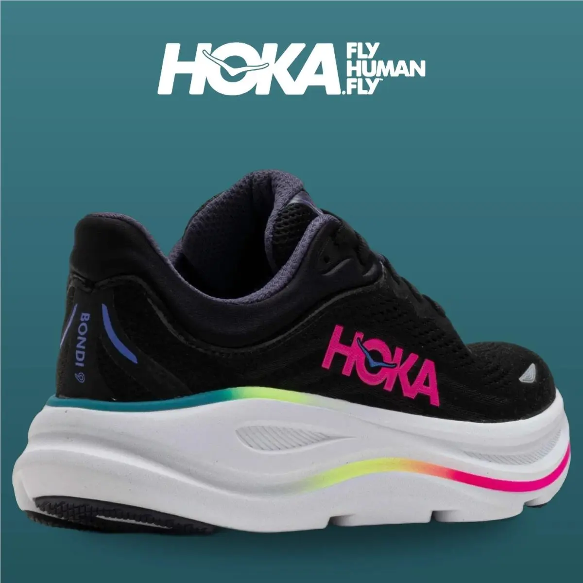 Hoka shoes - Bondi 9 - Bondi - 1162012-BNND - Black/Neon Dragonfruit 11