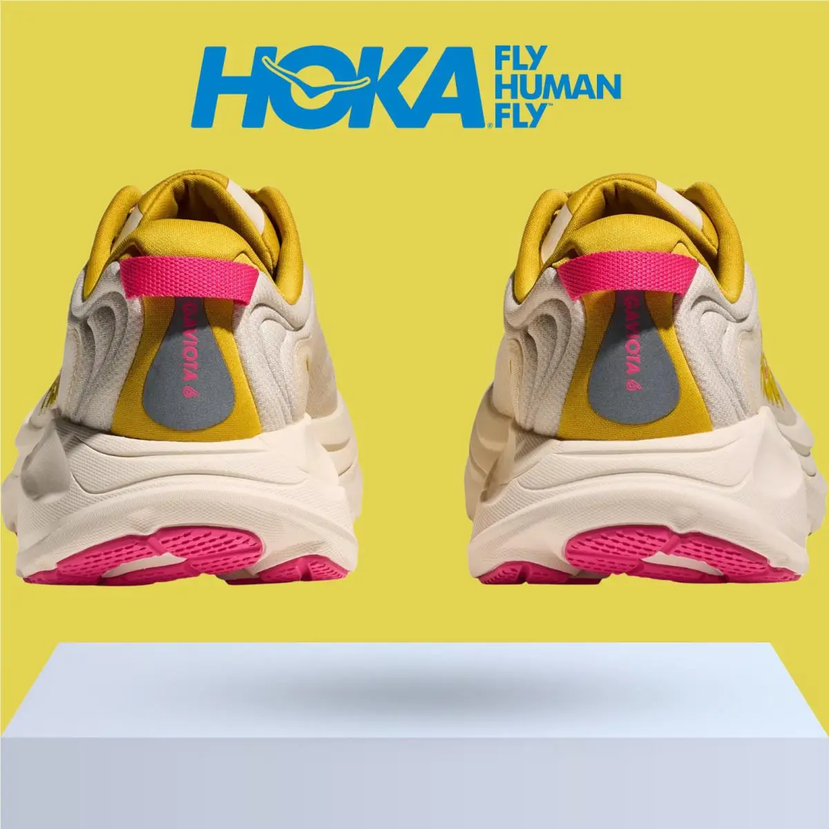 Hoka shoes - Hoka One One Gaviota 6 - Birch/Yellow Gold 1