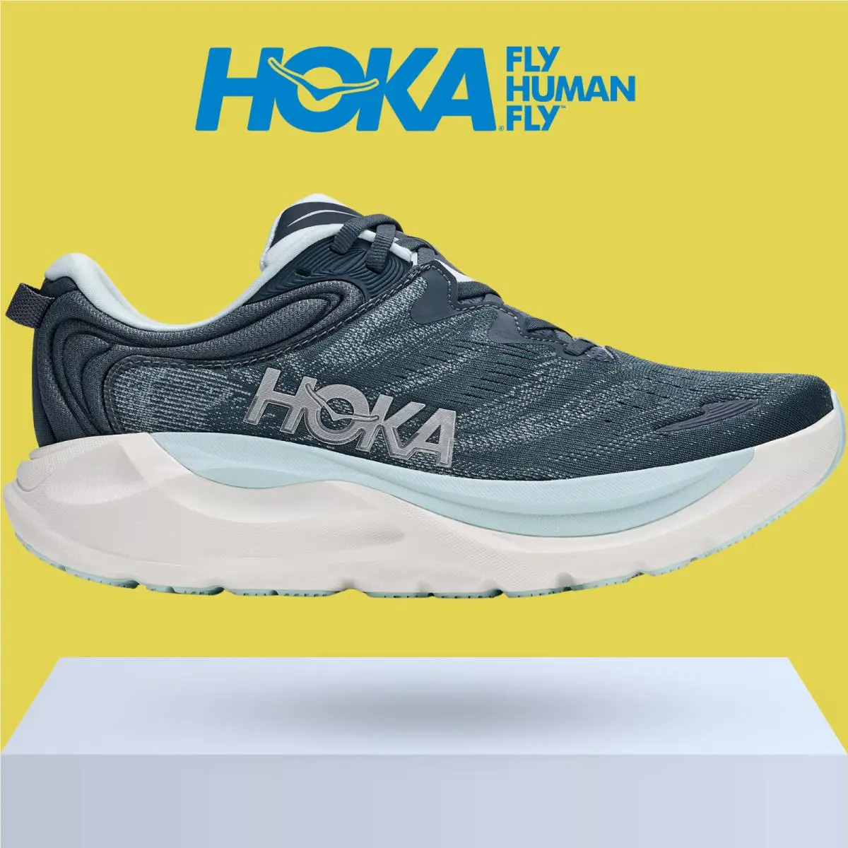 Hoka shoes - Hoka One One Gaviota 6 - Birch/Yellow Gold 14