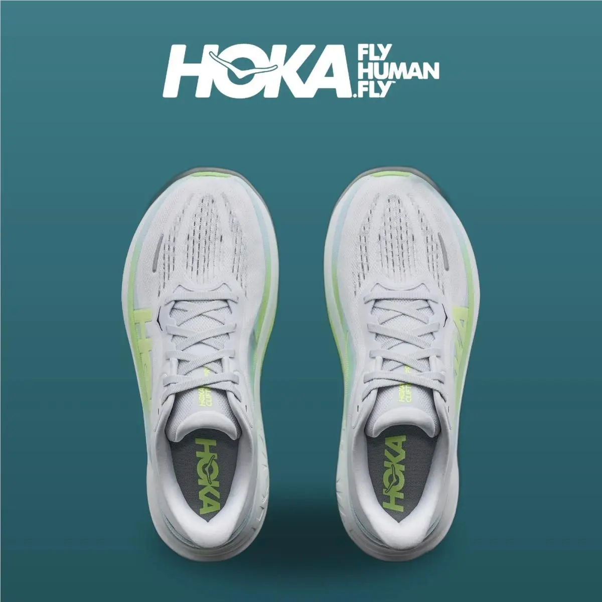 Hoka shoes - Clifton Pro - Clifton Pro - 1176530-CNNY - Cosmic Grey/Neon Yuzu 11