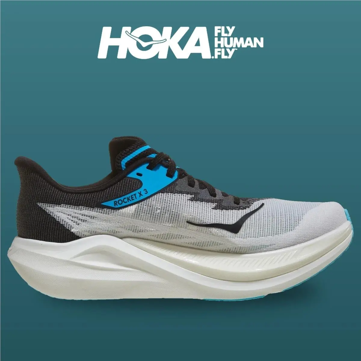 Hoka shoes - Rocket X 3 - Rocket - 1168724-WBLC - White/Black 1