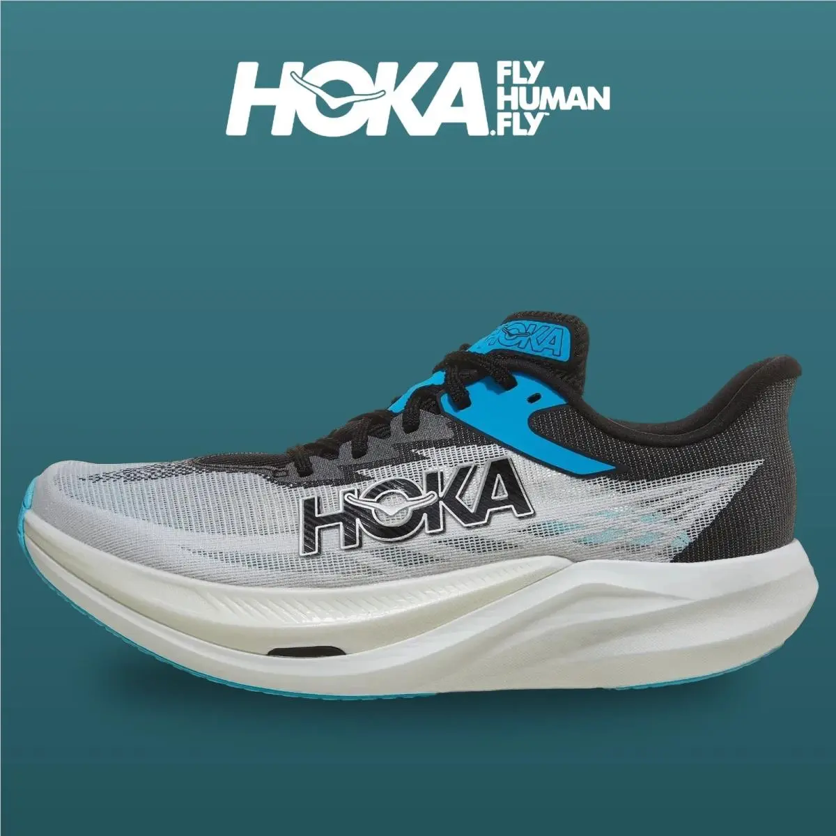 Hoka shoes - Rocket X 3 - Rocket - 1168724-WBLC - White/Black 6