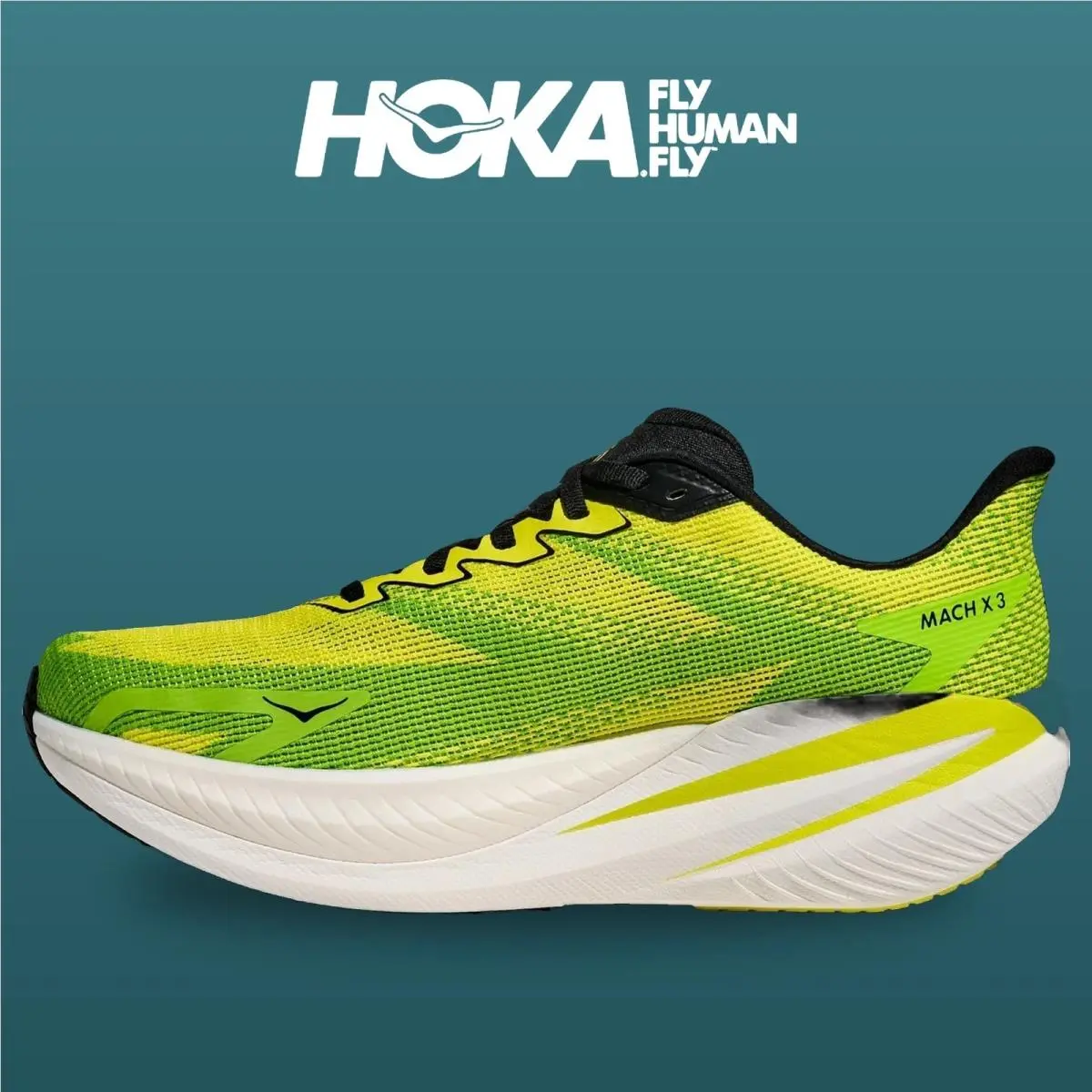 Hoka shoes - Mach X 3 - Mach - 1168720-NNHK - Neon Hoka Citrus/Neon Lime 4