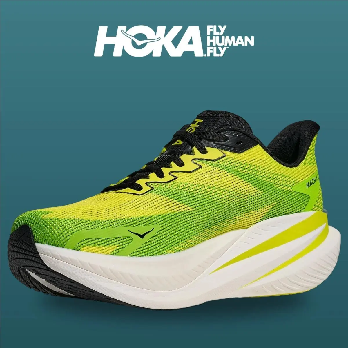 Hoka shoes - Mach X 3 - Mach - 1168720-NNHK - Neon Hoka Citrus/Neon Lime 7