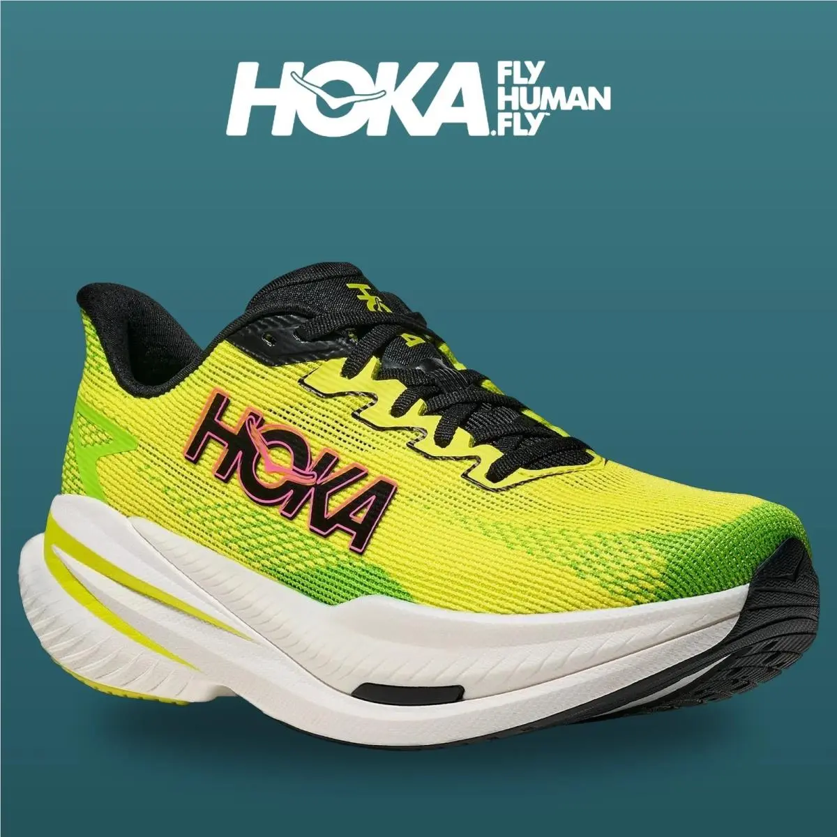 Hoka shoes - Mach X 3 - Mach - 1168720-NNHK - Neon Hoka Citrus/Neon Lime 17