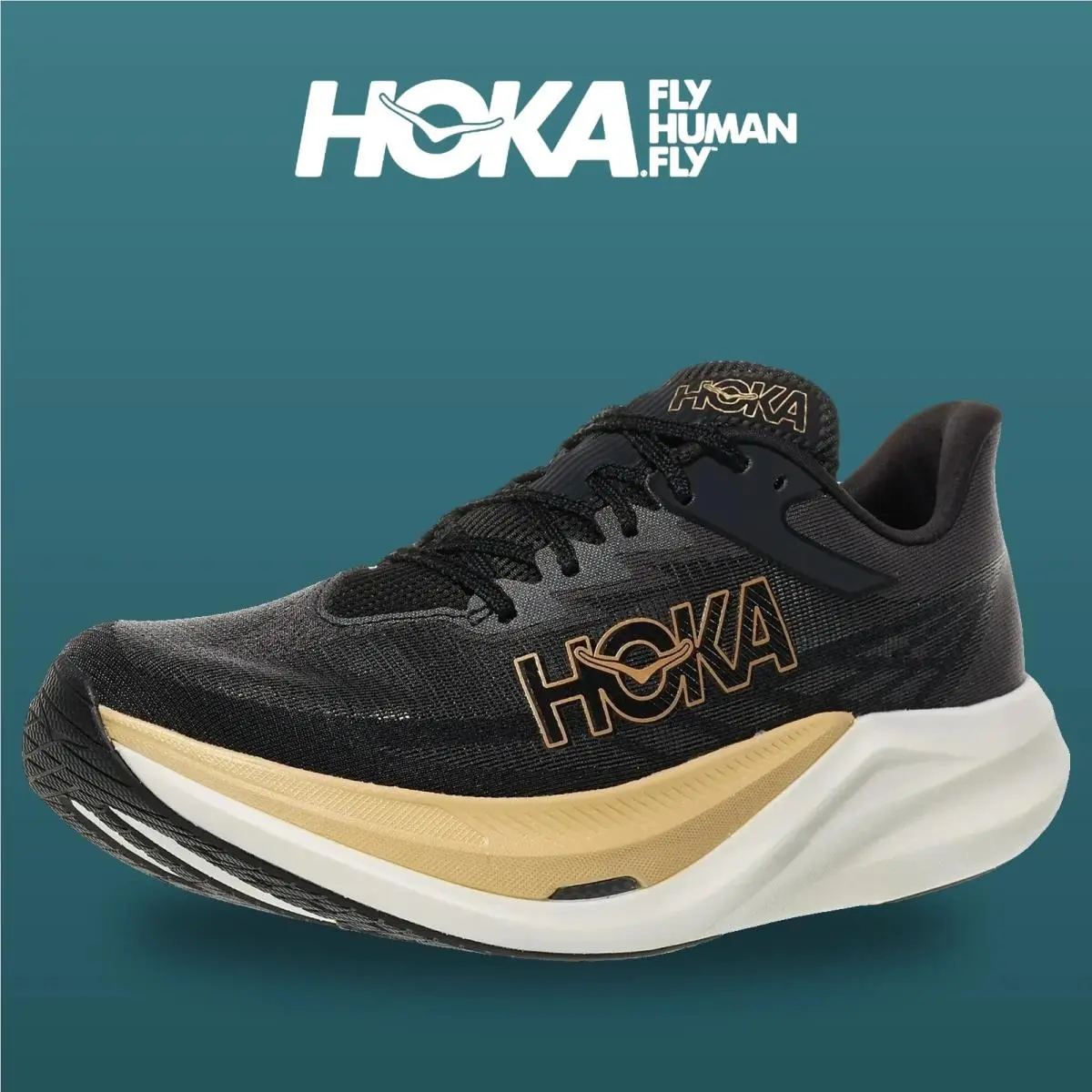 Hoka shoes - Rocket X 3 - Rocket - 1168724-BKGD - Black/Gold 0