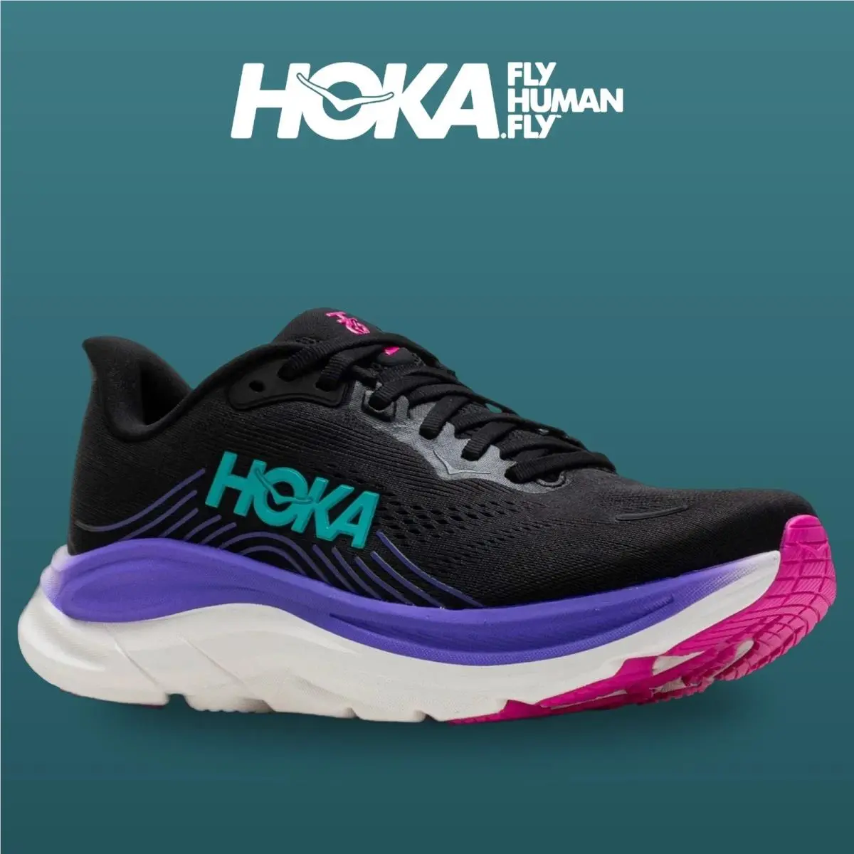 Hoka shoes - Clifton 11 - Clifton - 1176573-BNNN - Black/Neon Nebula 10