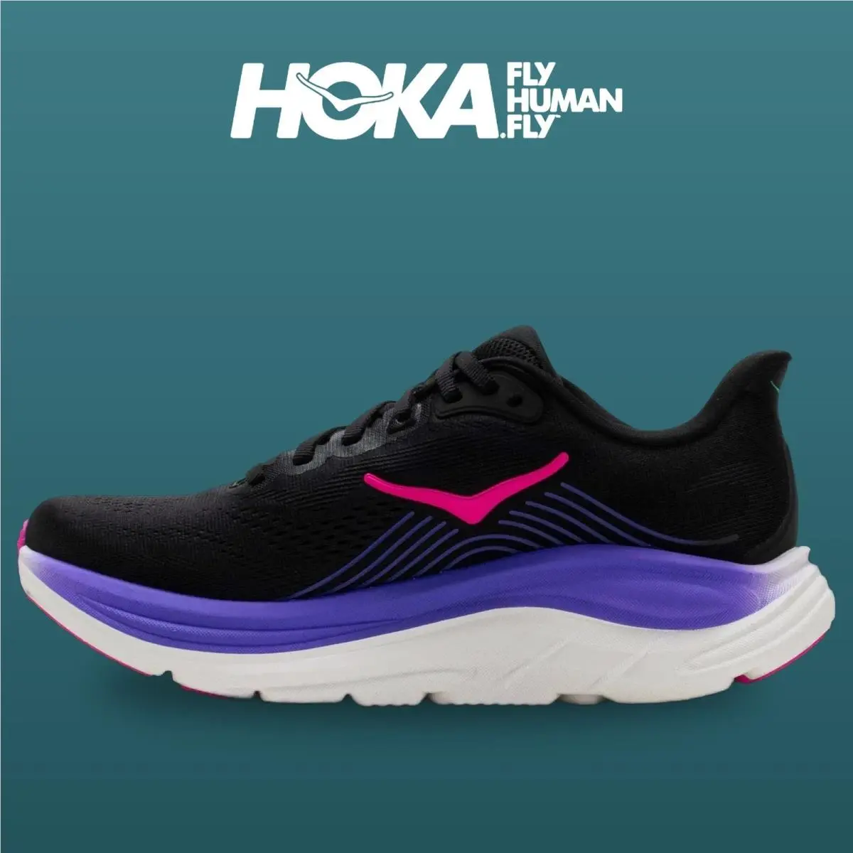 Hoka shoes - Clifton 11 - Clifton - 1176573-BNNN - Black/Neon Nebula 7