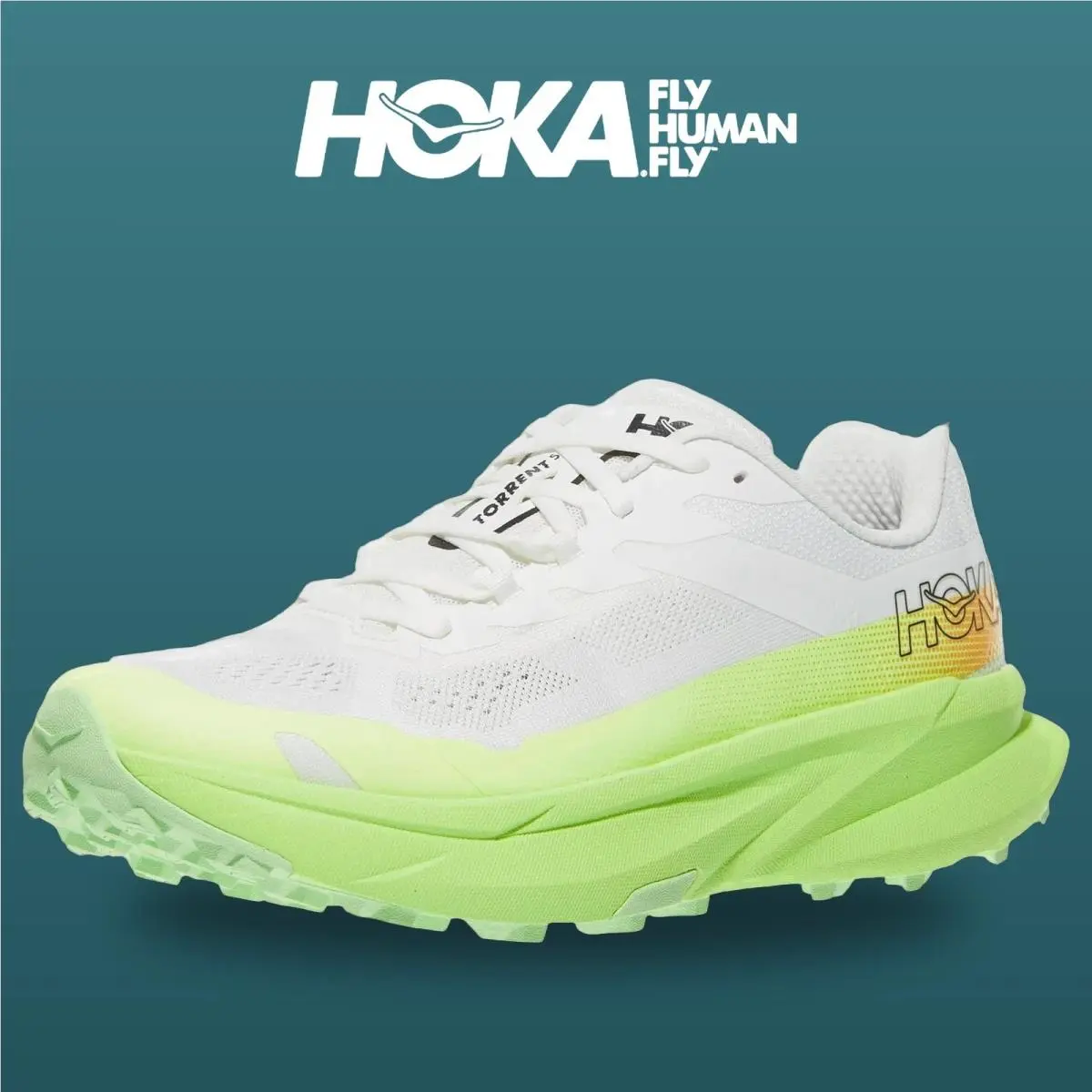 Hoka shoes - Torrent 5 - Torrent - 1176650-FYZ - Frost/Neon Yuzu 6