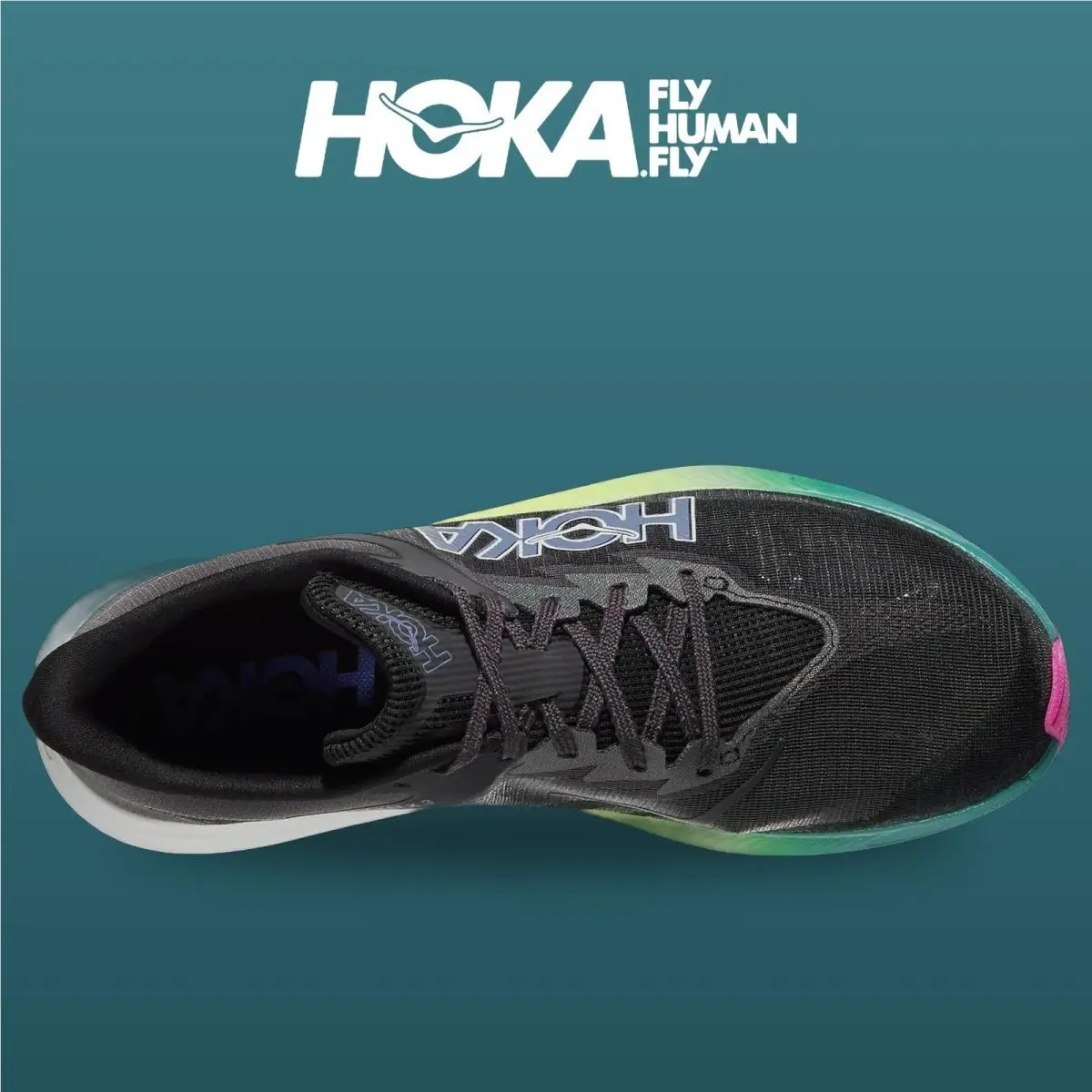 Hoka shoes - Rocket X 3 - Rocket - 1168724-BNNN - Black/Neon Nebula 2