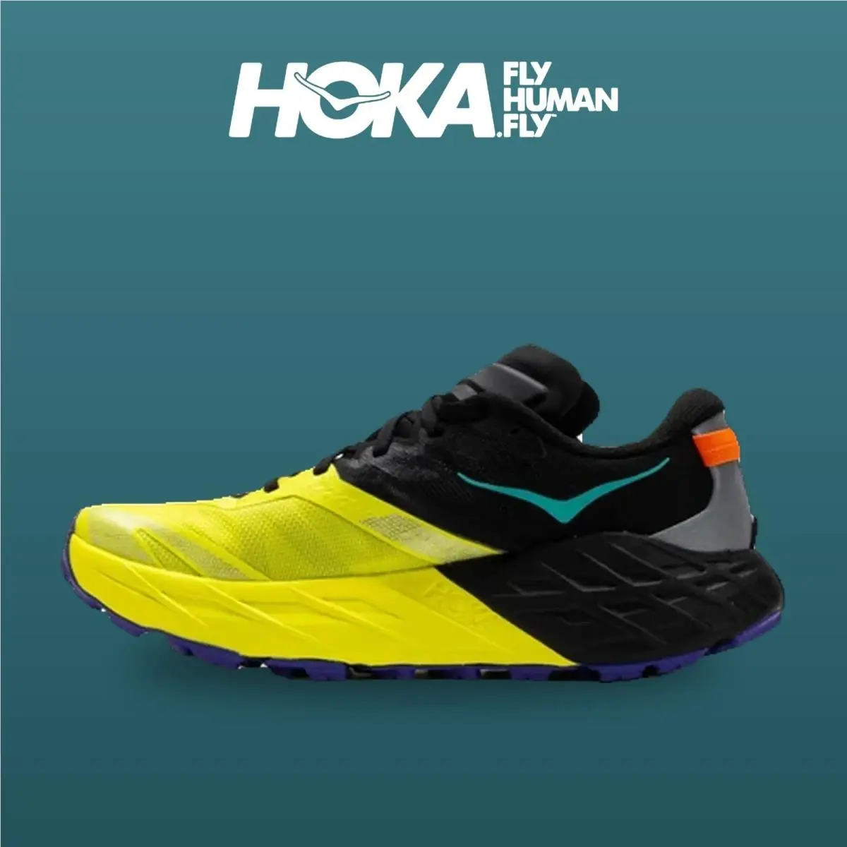 Hoka shoes - Speedgoat 7 - Speedgoat - 1171928-BHK - Black/HOKA Citrus 0