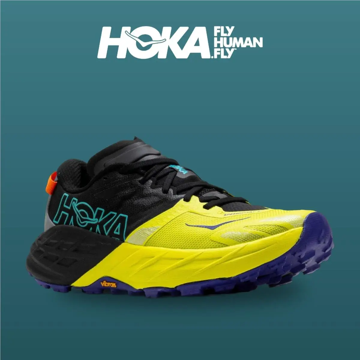 Hoka shoes - Speedgoat 7 - Speedgoat - 1171928-BHK - Black/HOKA Citrus 10