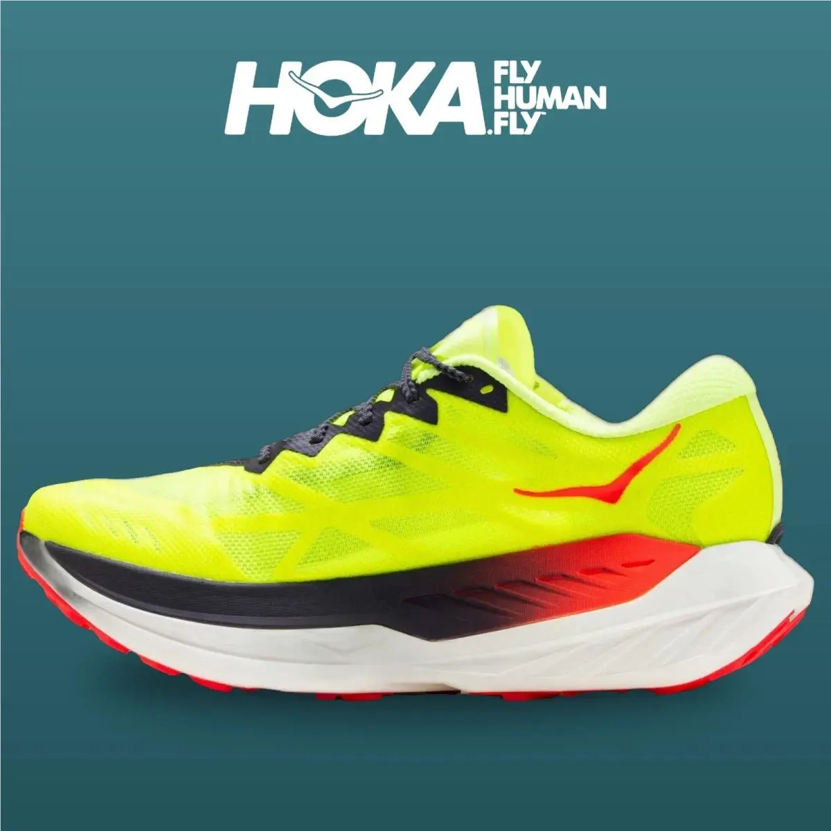 Hoka shoes - Rocket X - Rocket - 1176330-NZN - Neon Yuzu/Neon Flame 0